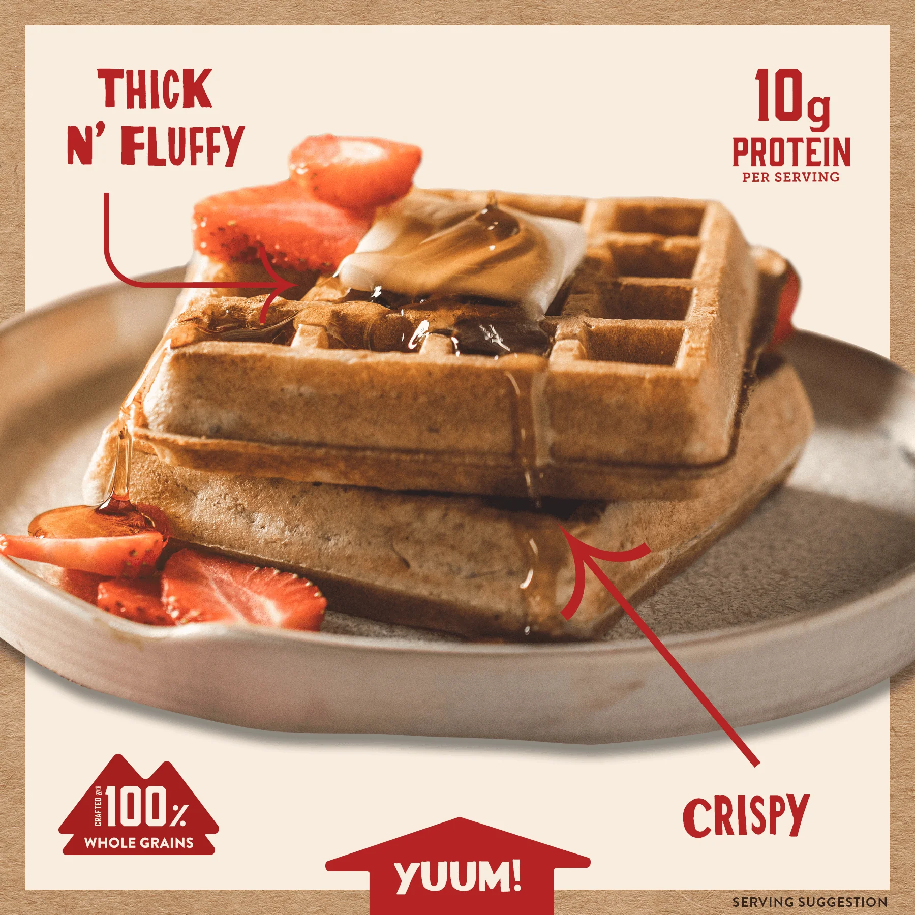 Buttermilk & Vanilla Thick and Fluffy Power Waffles - Image 3