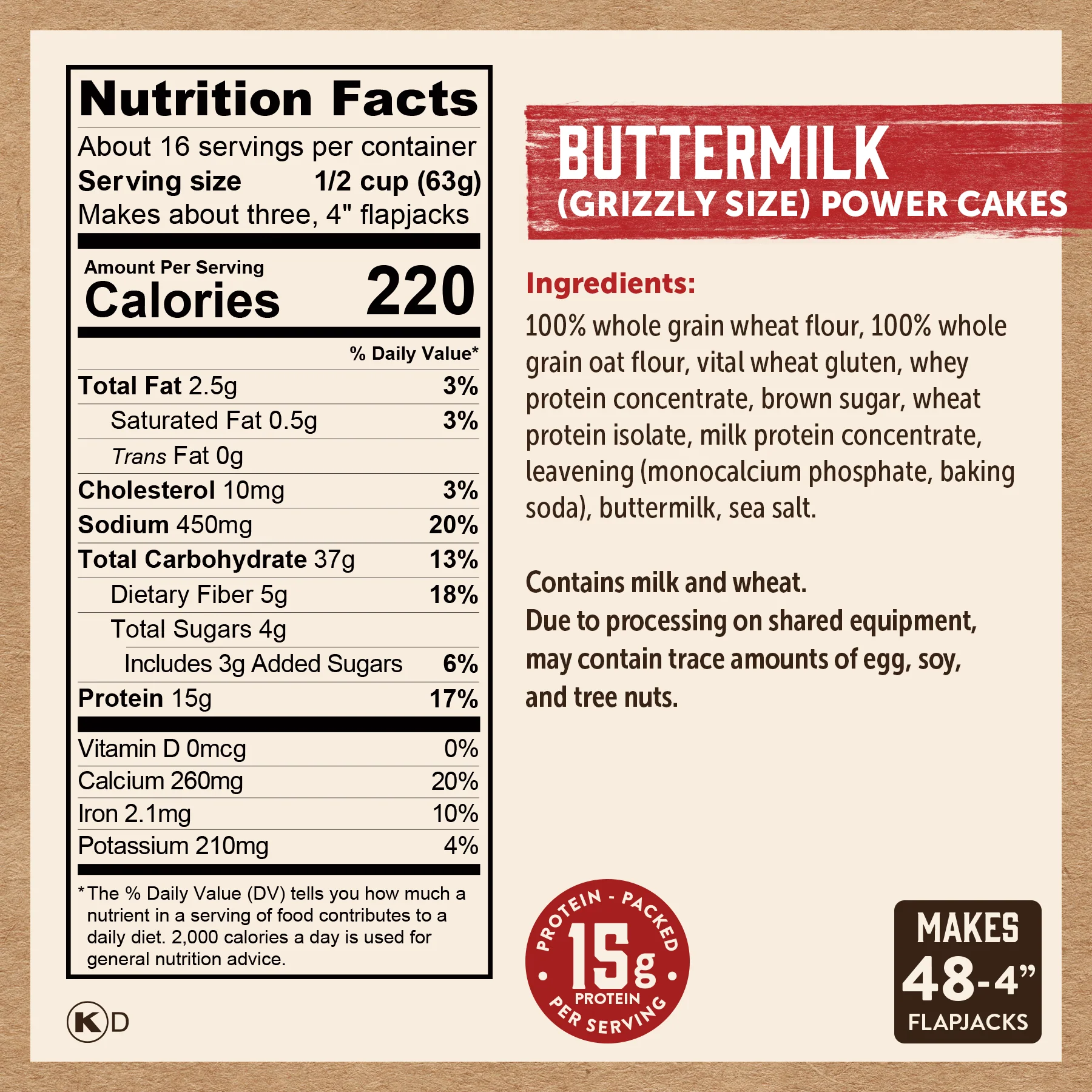 Grizzly Size Buttermilk Power Cakes - Image 4